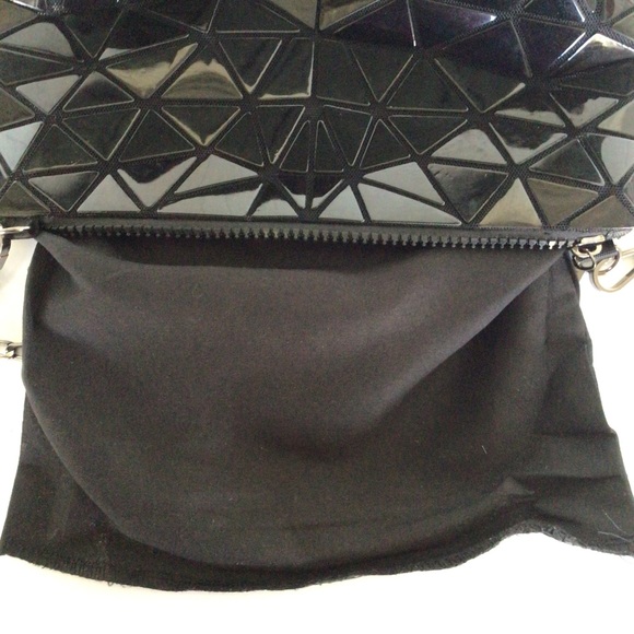 EMILIO PEPE BLACK ORIGAMI CHAIN BAG CLUTCH - Picture 8 of 13